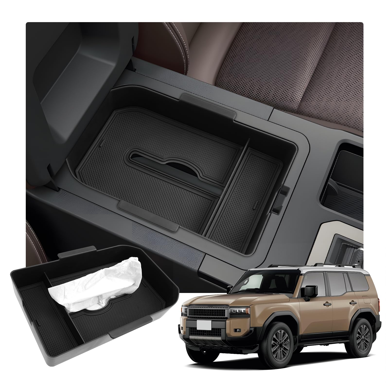 Toyota New Land Cruiser 250 Series Console Accessory Storage Land Cruiser 250 Console Storage Car Interior New Land Cruiser Armrest Box with Rubber
Toyota New Land Cruiser 250 Series Console Accessory Storage Land Cruiser 250 Console Storage Car Interior New Land Cruiser Armrest Box with Rubber