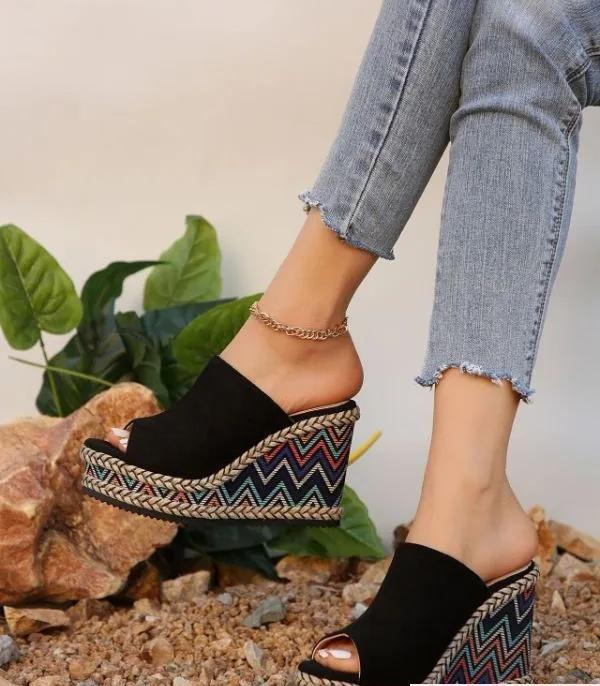 Large Size Wedge Heel Slippers For Women Waterproof Peep Toe Slippers For Women 37 чорний
Large Size Wedge Heel Slippers For Women Waterproof Peep Toe Slippers For Women 37 чорний