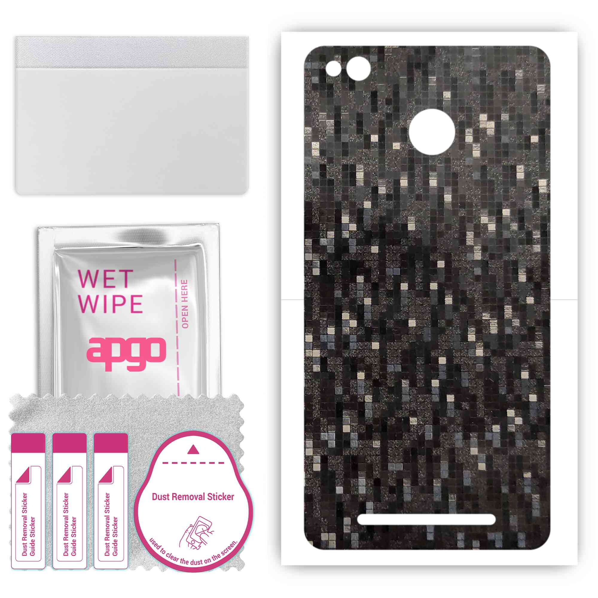 Apgo Protective Skin Sticker для задньої панелі, сумісний із Xiaomi Redmi 3s, Wrap Film, Foil, Vinyl - Pattern Carbon Black Pixel
Apgo Protective Skin Sticker для задньої панелі, сумісний із Xiaomi Redmi 3s, Wrap Film, Foil, Vinyl - Pattern Carbon Black Pixel