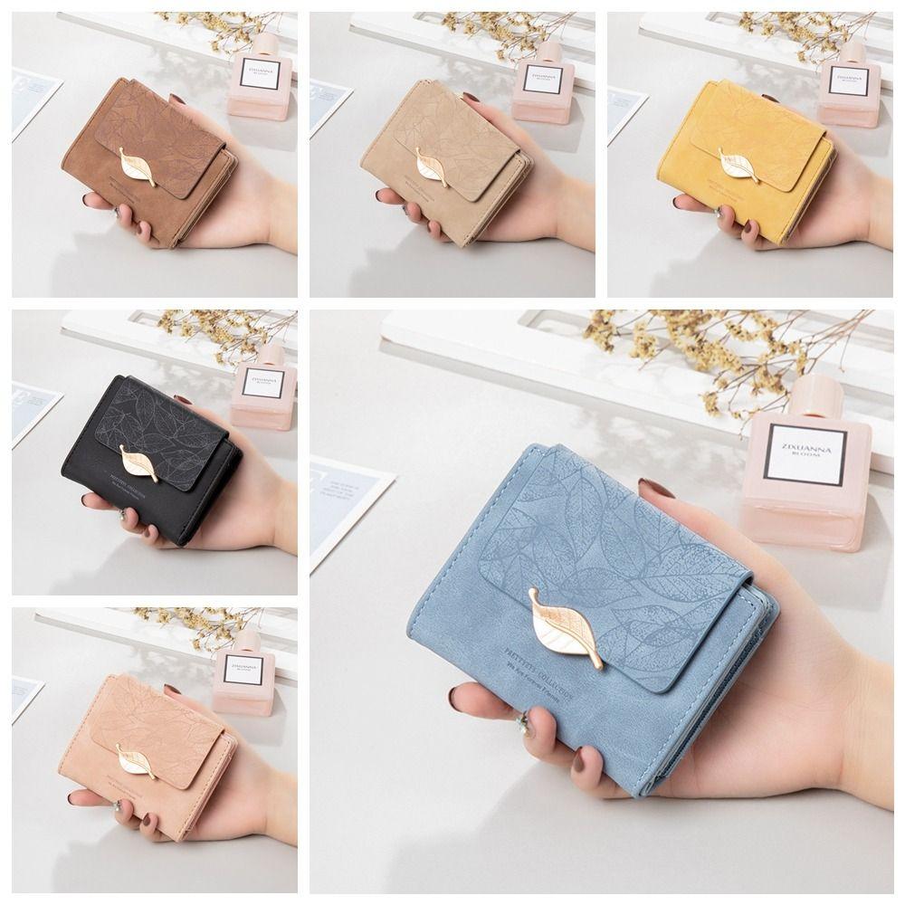 Pure Color Trifold Wallet Multiple Card Slot Folding Coin Purse Leaf Print Short Wallet Women коричневий
Pure Color Trifold Wallet Multiple Card Slot Folding Coin Purse Leaf Print Short Wallet Women коричневий