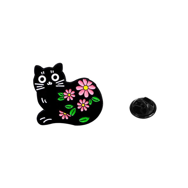 Cute Black Flower Cat Design Enamel Brooches Floret Kitty Metal Pins For Backpack Clothes Decoration Gift For Pet Lovers
Cute Black Flower Cat Design Enamel Brooches Floret Kitty Metal Pins For Backpack Clothes Decoration Gift For Pet Lovers