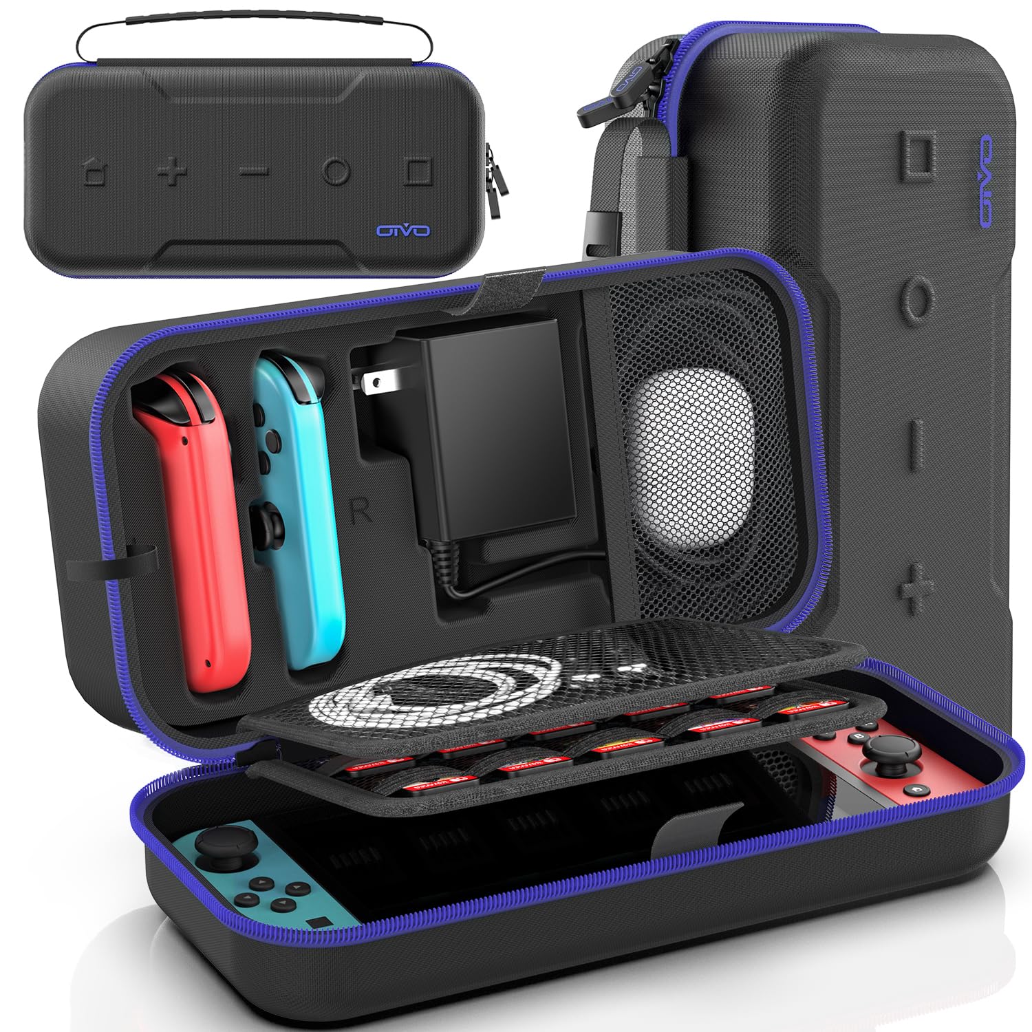 with organic EL Switch case OIVO Switch storage full large easy to can store the Switch main power 20 game Carrying case for blue [Compatible синій
with organic EL Switch case OIVO Switch storage full large easy to can store the Switch main power 20 game Carrying case for blue [Compatible синій