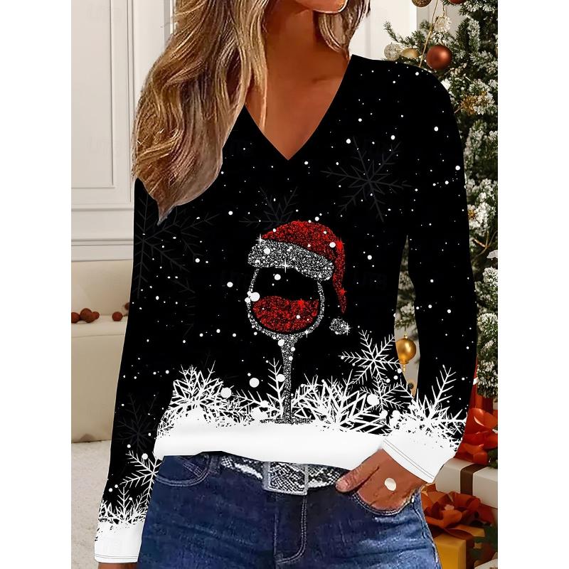 Christmas Women s T Shirt Graphic Snowman Christmas Tree Vintage Fashion Stylish Long Sleeve V Neck 3XL
Christmas Women s T Shirt Graphic Snowman Christmas Tree Vintage Fashion Stylish Long Sleeve V Neck 3XL