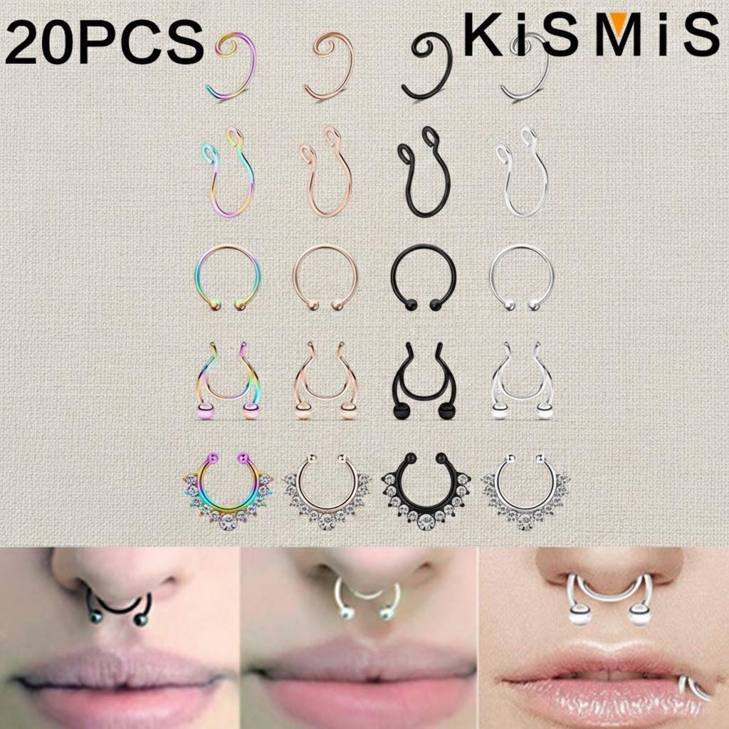 20PCS Magnetic Horseshoe Nose Rings 316L Stainless Steel Faux Septum Clip on Nose Hoops Fake Piercing Jewelry Set
20PCS Magnetic Horseshoe Nose Rings 316L Stainless Steel Faux Septum Clip on Nose Hoops Fake Piercing Jewelry Set