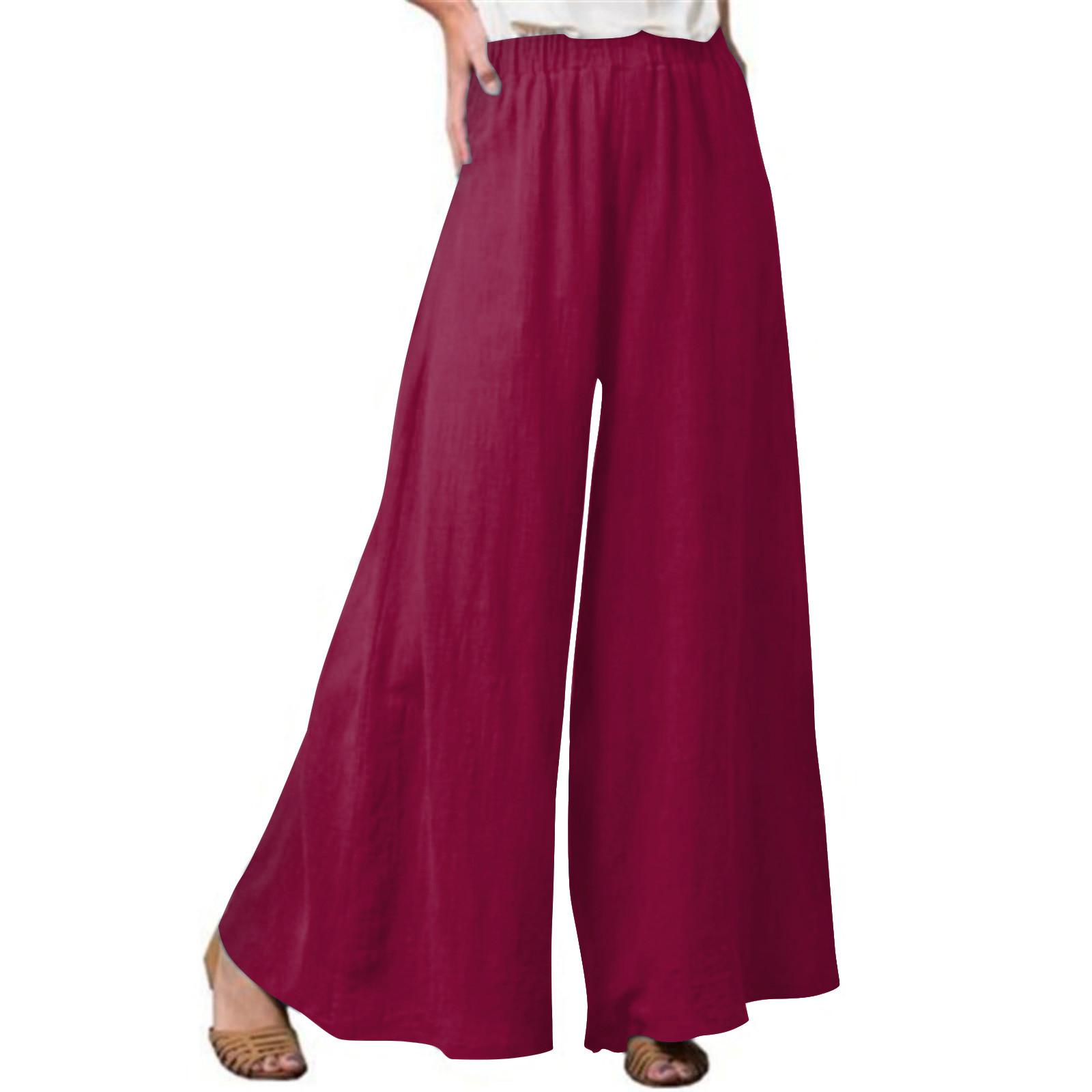 Fashion Women s Color Stitching Breathable Casual Loose Pants XL винний
Fashion Women s Color Stitching Breathable Casual Loose Pants XL винний
