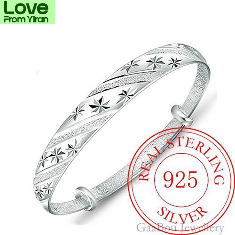 Fashion 925 Sterling Silver Woman Lucky Cuff Bracelet Meteor Shower Adjustable Charm Bangle Girls Party Jewelry Gifts
Fashion 925 Sterling Silver Woman Lucky Cuff Bracelet Meteor Shower Adjustable Charm Bangle Girls Party Jewelry Gifts