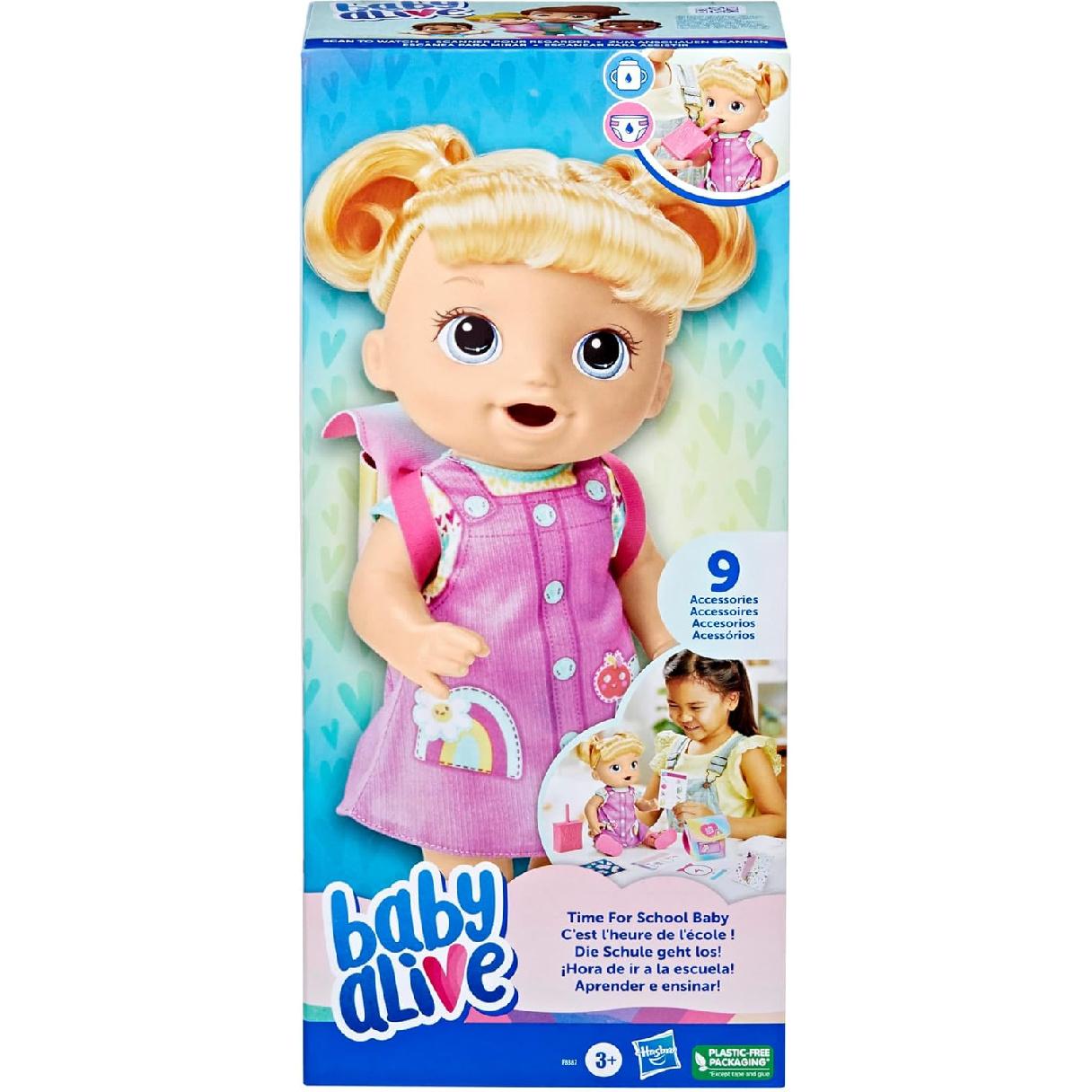 Кукла Baby Alive Время в школу , набор, 30 см, Игрушки к школе для девочек и мальчиков, Светлые волосы, Подарки для дошкольников, Возраст 3+ (Амазонка
Кукла Baby Alive Время в школу , набор, 30 см, Игрушки к школе для девочек и мальчиков, Светлые волосы, Подарки для дошкольников, Возраст 3+ (Амазонка