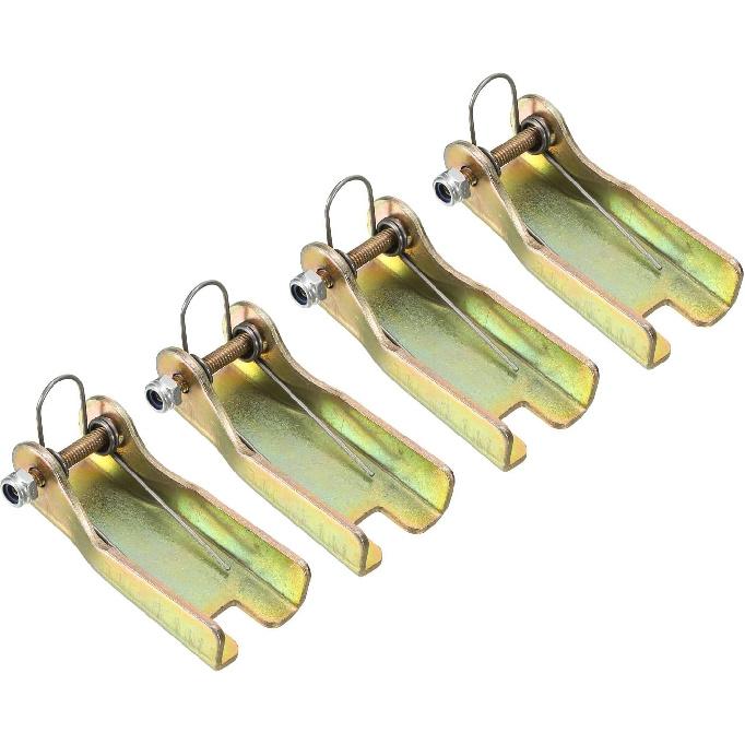 PATIKIL 2.3 Inch Hook Safety Latch Kit, 4 Pack Metal Towing Hitch Replacement for Clevis Hook Trailer, Golden Tone
PATIKIL 2.3 Inch Hook Safety Latch Kit, 4 Pack Metal Towing Hitch Replacement for Clevis Hook Trailer, Golden Tone