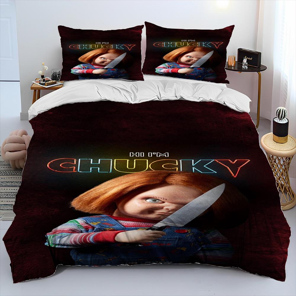 Horror Movie Character Chucky Saw Comforter Bedding SetDuvet Cover Bed Set Quilt Cover PillowcaseKing Queen Size Bedding Set US King(264*228cm)3pcs
Horror Movie Character Chucky Saw Comforter Bedding SetDuvet Cover Bed Set Quilt Cover PillowcaseKing Queen Size Bedding Set US King(264*228cm)3pcs