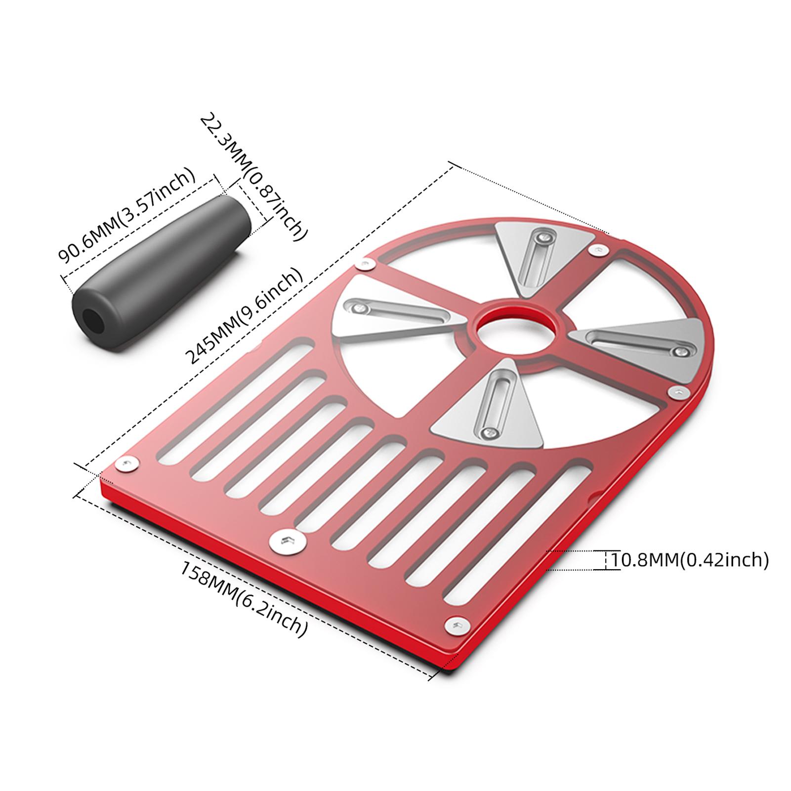 Router Bottom Plate Trimming Machine Base Plate Aluminum Alloy Adjustable Workbench Base for 65 to 132mm Diameter Trimmer
Router Bottom Plate Trimming Machine Base Plate Aluminum Alloy Adjustable Workbench Base for 65 to 132mm Diameter Trimmer