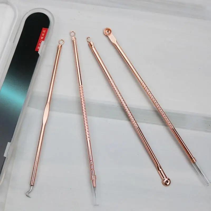 Набор из 4 инструментов для удаления угрей Rose gold 4 needles
Набор из 4 инструментов для удаления угрей Rose gold 4 needles