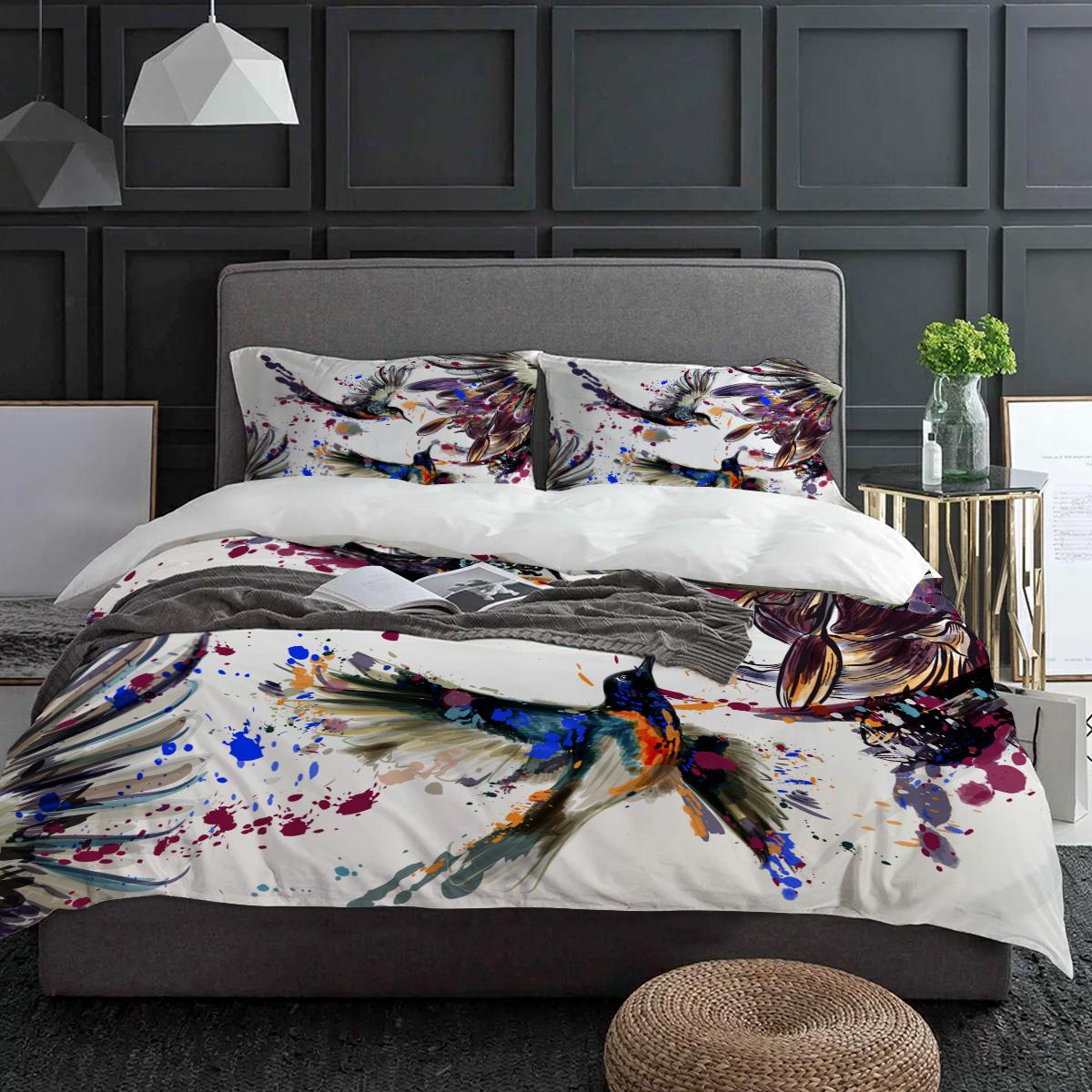 Абстрактная живопись тушью колибри и цветов Постельный комплект 3 предмета Пододеяльник Наволочка Покрывало Двуспальный комплект Домашний текстиль EU single(135x200cm)
Абстрактная живопись тушью колибри и цветов Постельный комплект 3 предмета Пододеяльник Наволочка Покрывало Двуспальный комплект Домашний текстиль EU single(135x200cm)