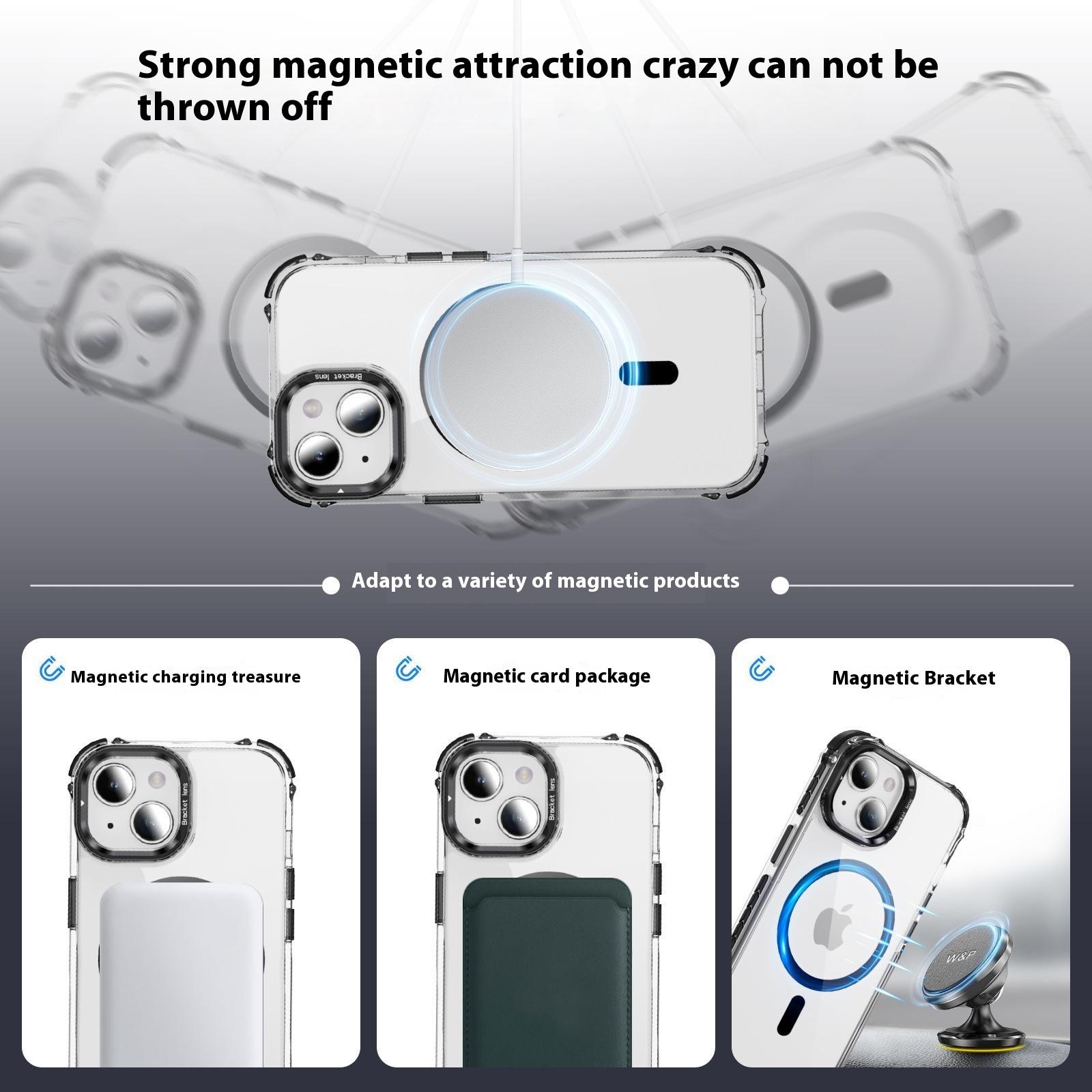 For iPhone 15 Clear Phone Case with Lens Kickstand Cover Compatible with MagSafe Black
For iPhone 15 Clear Phone Case with Lens Kickstand Cover Compatible with MagSafe Black