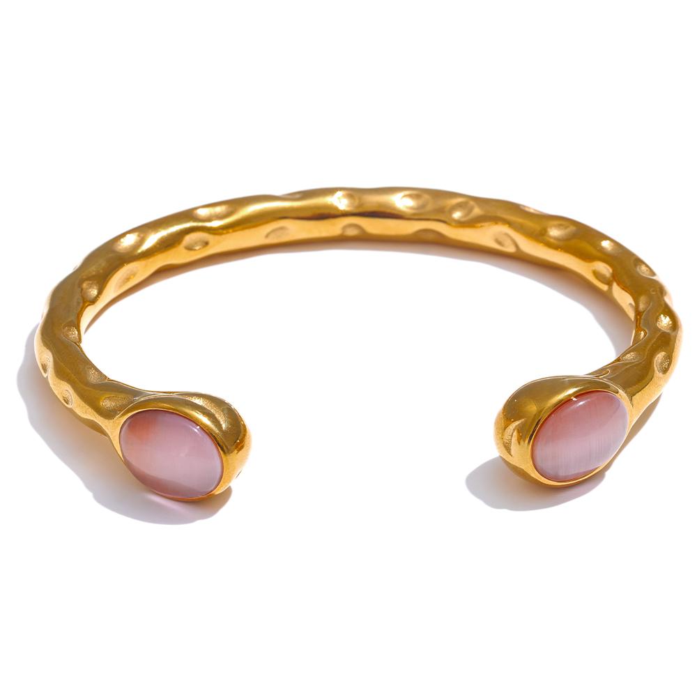 Yhpup 62mm High Quality Stainless Steel Multicolored Natural Stone Golden Cuff Open Bracelet Bangle Water Resistant Jewelry
Yhpup 62mm High Quality Stainless Steel Multicolored Natural Stone Golden Cuff Open Bracelet Bangle Water Resistant Jewelry