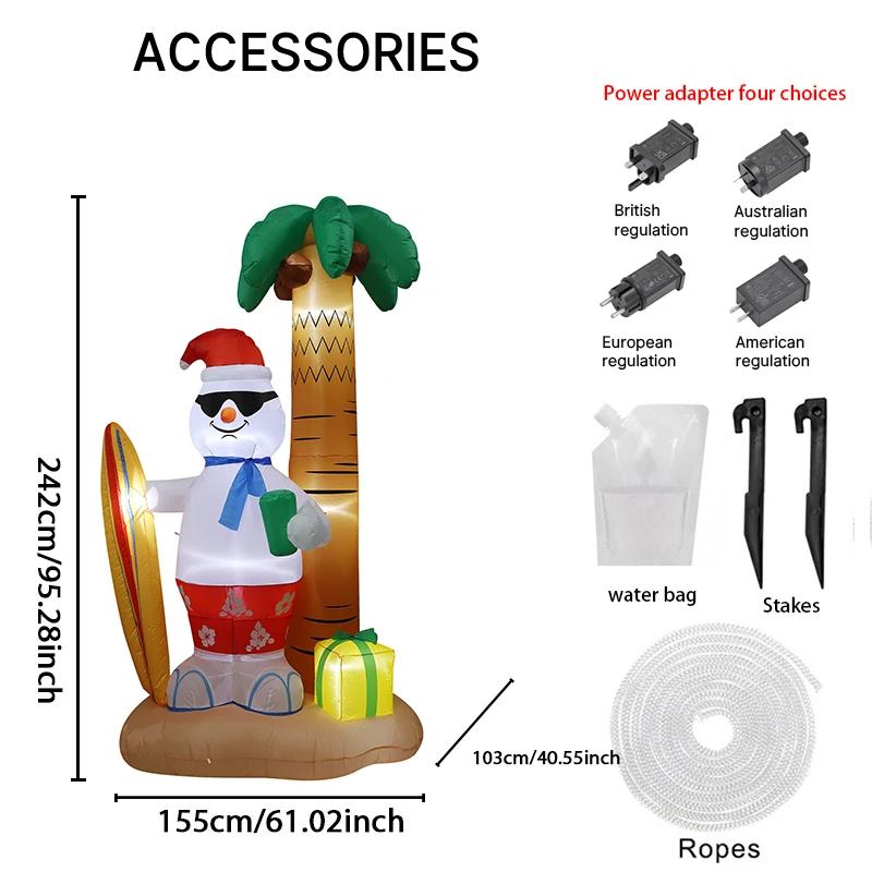 7.87FT Inflatable Toy Surfing Sunglass Snowman Palm Tree Xmas Decoration for Yard LED Light Supplie Home Ornaments Holiday Gift RU
7.87FT Inflatable Toy Surfing Sunglass Snowman Palm Tree Xmas Decoration for Yard LED Light Supplie Home Ornaments Holiday Gift RU