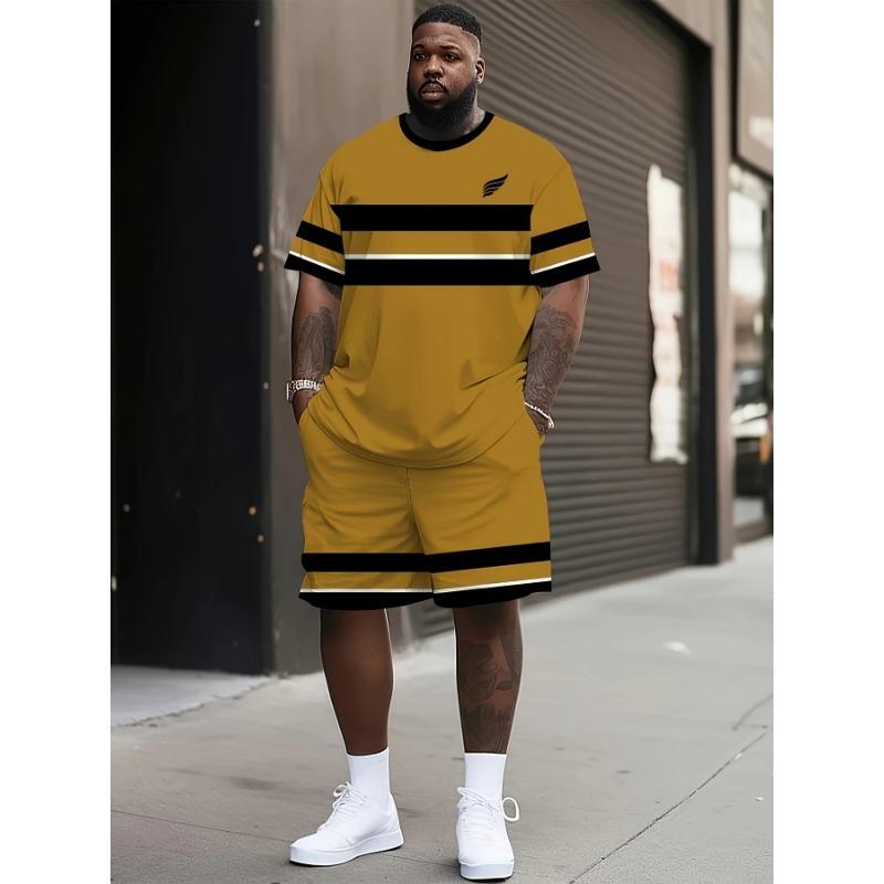 Plus Size Men s Two-Piece Set, Colorful Striped Print Graphic Short Sleeve Sweatpants Set, Plus Size 6XL
Plus Size Men s Two-Piece Set, Colorful Striped Print Graphic Short Sleeve Sweatpants Set, Plus Size 6XL