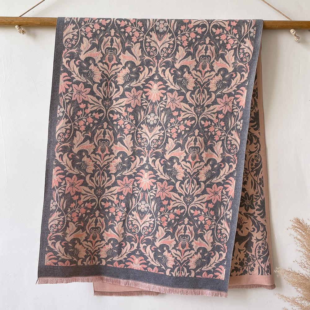 Винтажный шарф с цветущей сливой - толстая, теплая шаль из искусственного кашемира с кисточками | Многофункциональное одеяло с кондиционером для женщин 180*65cm серый
Винтажный шарф с цветущей сливой - толстая, теплая шаль из искусственного кашемира с кисточками | Многофункциональное одеяло с кондиционером для женщин 180*65cm серый