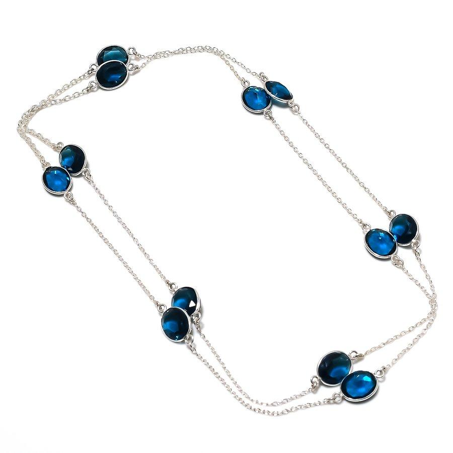 Ювелирное ожерелье из стерлингового серебра 925 пробы с натуральным лондонским голубым топазом 36 дюймов F1P15
Ювелирное ожерелье из стерлингового серебра 925 пробы с натуральным лондонским голубым топазом 36 дюймов F1P15