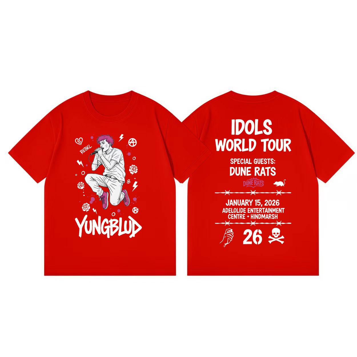 Singer Yungblud Idols World Tour 2026 Tshirt Men Women High Quality Fashion Oversized T Shirts Summer Casual Cotton Tshirts S
Singer Yungblud Idols World Tour 2026 Tshirt Men Women High Quality Fashion Oversized T Shirts Summer Casual Cotton Tshirts S