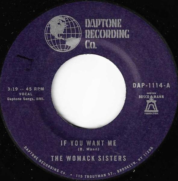 7inch Record WOMACK SISTERS - If You Want Me / I Just Don t Want DAP1114 DAPTONE 2025 US Soul/Funk
7inch Record WOMACK SISTERS - If You Want Me / I Just Don t Want DAP1114 DAPTONE 2025 US Soul/Funk