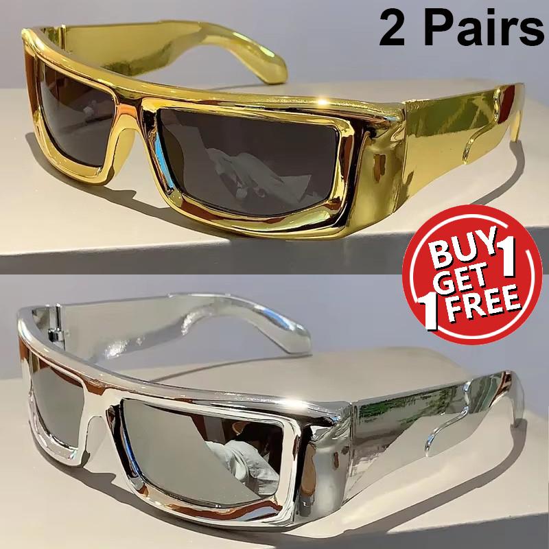 2 Pairs Y2k Punk Mirror Sun shades Men Latest Metallic Rim Outdoor Sports Women s Shades Modern Design Futuristic Sun Eyewear as picture shows
2 Pairs Y2k Punk Mirror Sun shades Men Latest Metallic Rim Outdoor Sports Women s Shades Modern Design Futuristic Sun Eyewear as picture shows