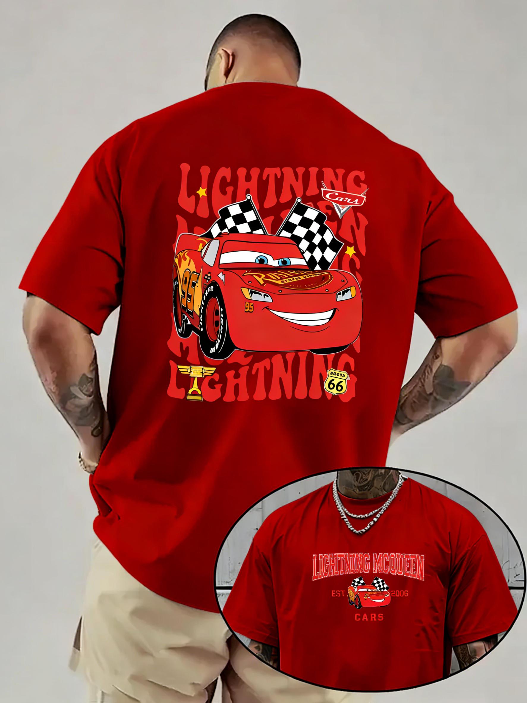 Oversized Men and Women Disney Cars McQueen 95 Printed Tshirt Cotton Parent Child Top Street Fashion Casual 2026 Summer Trend S
Oversized Men and Women Disney Cars McQueen 95 Printed Tshirt Cotton Parent Child Top Street Fashion Casual 2026 Summer Trend S