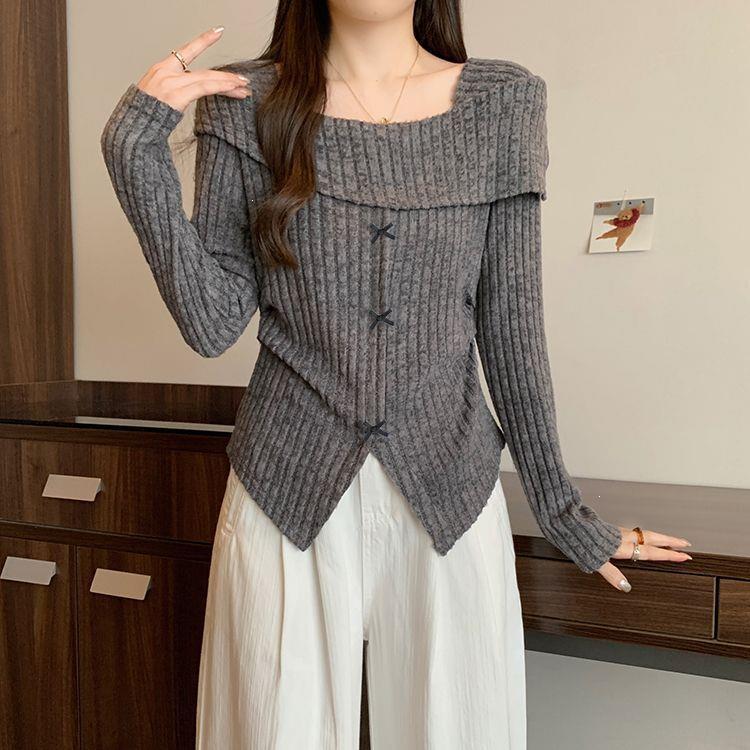 Plus Size Bow Knit Top: French Square Neck, Long Sleeve Women s Spring Layer L for 100-115 kg темно-серого
Plus Size Bow Knit Top: French Square Neck, Long Sleeve Women s Spring Layer L for 100-115 kg темно-серого