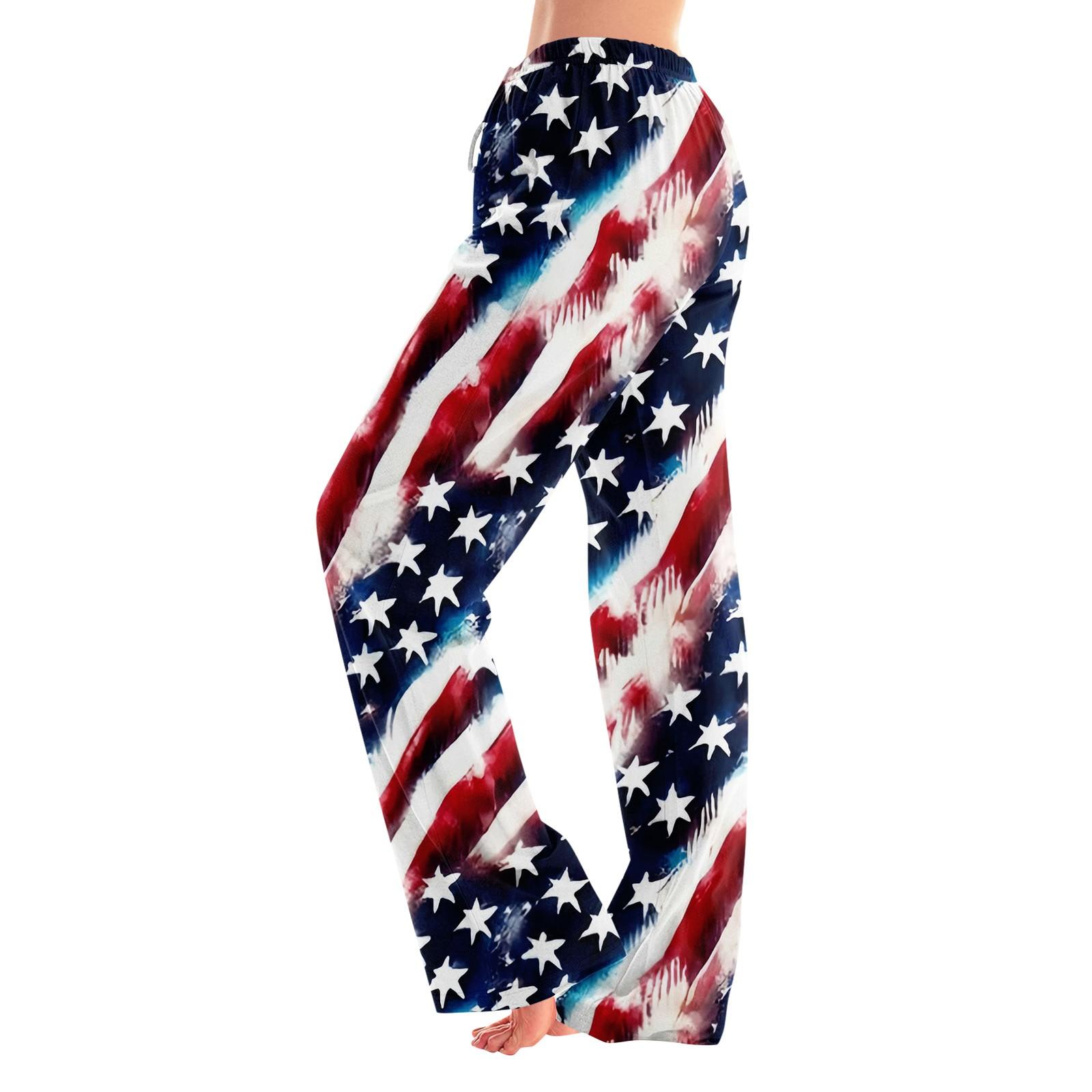 Women s Fashion Loose Independence Day Casual Stitching Printed Casual Pants L темно-синього кольору
Women s Fashion Loose Independence Day Casual Stitching Printed Casual Pants L темно-синього кольору