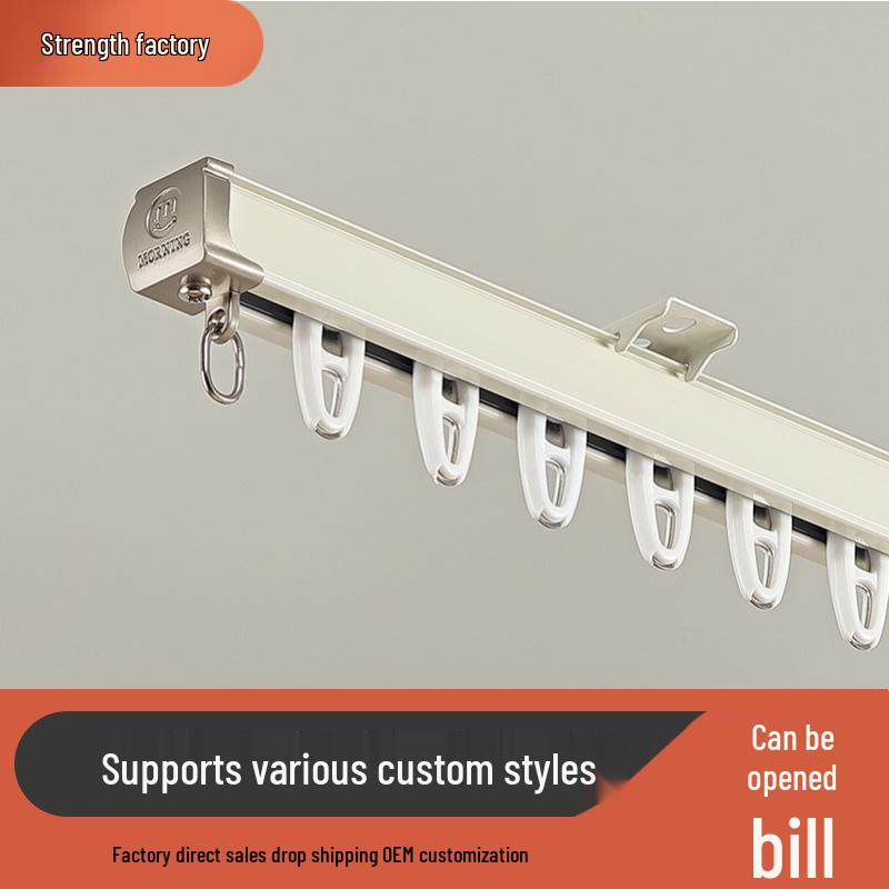 Доріжка для штор з подвійним профілем, безшумний глайдер, алюмінієвий сплав, стельове кріплення
Доріжка для штор з подвійним профілем, безшумний глайдер, алюмінієвий сплав, стельове кріплення