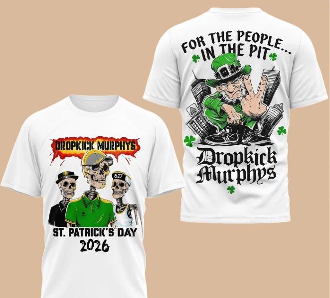 Dr0pkick Murphys St.Patrick’s Day 2026 White Design T-Shirt 4XL
Dr0pkick Murphys St.Patrick’s Day 2026 White Design T-Shirt 4XL