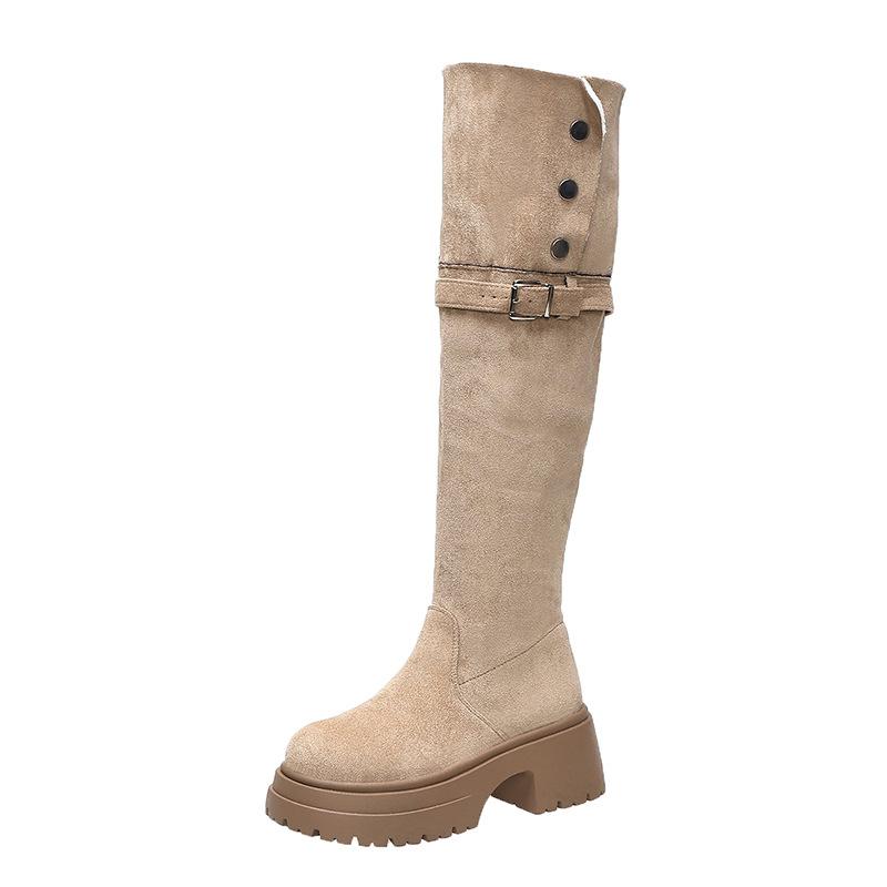 Long boots women s color matching 2025 autumn and winter, but knee-high boots, thick soles increase height and show thinness, retro letter knight boo 39 абрикосовий
Long boots women s color matching 2025 autumn and winter, but knee-high boots, thick soles increase height and show thinness, retro letter knight boo 39 абрикосовий