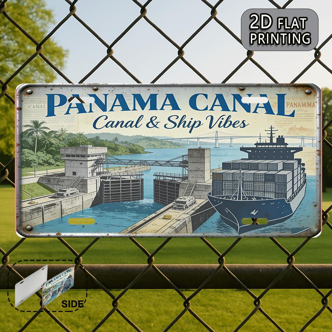 D Flat Vintage Panama Canal Canal Ship Vibes Themed Aluminum Tin Painting License Plate Shape Nautical Engineering Landmar 15x30cm(5.9x7.8inch)
D Flat Vintage Panama Canal Canal Ship Vibes Themed Aluminum Tin Painting License Plate Shape Nautical Engineering Landmar 15x30cm(5.9x7.8inch)