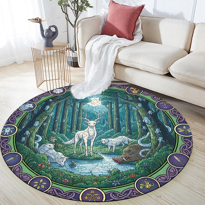 Scenery in Ornate Frame Round Area Rug,Carpet Rug for Living Room Bedroom Sofa Playroom Decor,Non-slip Floor Mat 80cmx80cm
Scenery in Ornate Frame Round Area Rug,Carpet Rug for Living Room Bedroom Sofa Playroom Decor,Non-slip Floor Mat 80cmx80cm