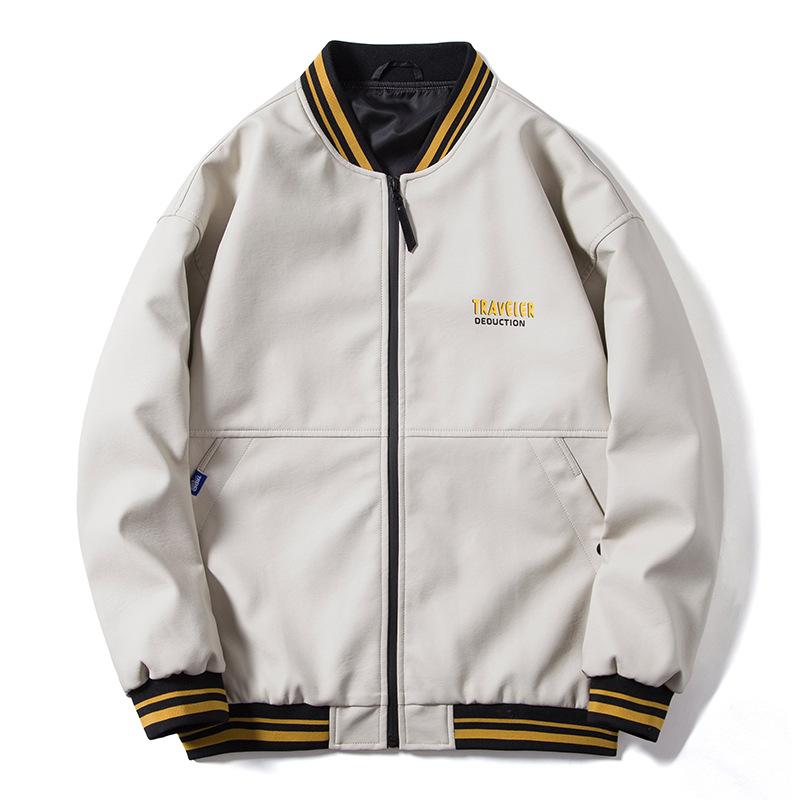 Весна и осень Свободная куртка из искусственной кожи в гонконгском стиле Универсальная кожаная куртка для мужчин в корейском стиле 3XL белый
Весна и осень Свободная куртка из искусственной кожи в гонконгском стиле Универсальная кожаная куртка для мужчин в корейском стиле 3XL белый