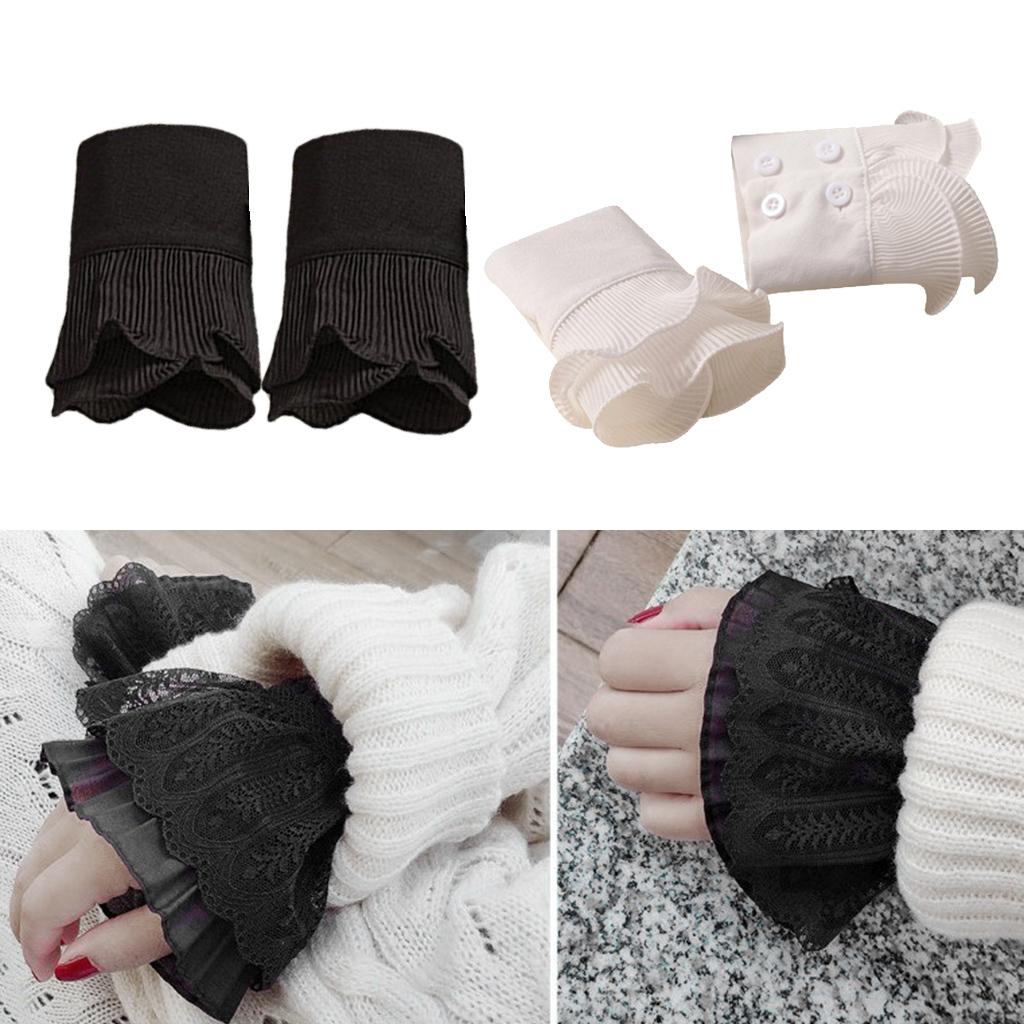 2 пары рукавов женский свитер декоративные манжеты кружевные на запястье
2 пары рукавов женский свитер декоративные манжеты кружевные на запястье