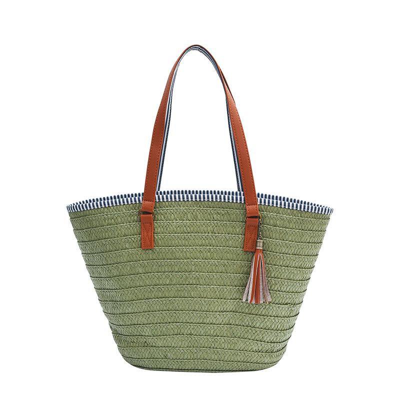 Exquisite versatile beach woven tassel contrasting color women s large armpit bag summer new shoulder handbag зелений
Exquisite versatile beach woven tassel contrasting color women s large armpit bag summer new shoulder handbag зелений
