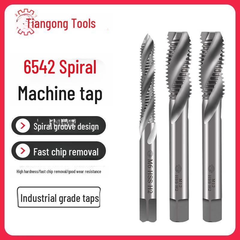 Tiangong Spiral Tap for Fine Thread Tapping (M2-M6) in Iron, Aluminum, Copper, Steel, and Stainless Steel.
Tiangong Spiral Tap for Fine Thread Tapping (M2-M6) in Iron, Aluminum, Copper, Steel, and Stainless Steel.