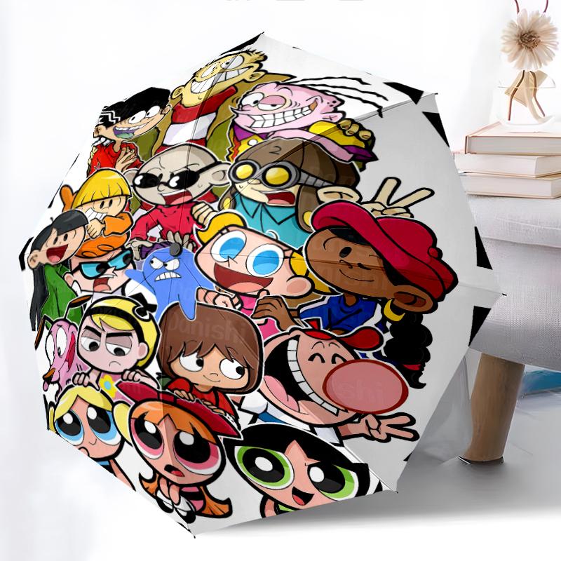 1pc The Powerpuff Girls pattern Umbrella Portable Folding Umbrella Iron Frame Hole Bone Structure Outdoor Home Umbrella
1pc The Powerpuff Girls pattern Umbrella Portable Folding Umbrella Iron Frame Hole Bone Structure Outdoor Home Umbrella
