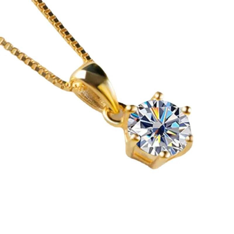 SACE GEMS D Цвет 1CT Муассанит Бриллиантовое Ожерелье для Женщин Круглый Кулон Сертификаты Стерлингового Серебра S925 Свадебные Украшения Подарок Gold Color 1CT белый
SACE GEMS D Цвет 1CT Муассанит Бриллиантовое Ожерелье для Женщин Круглый Кулон Сертификаты Стерлингового Серебра S925 Свадебные Украшения Подарок Gold Color 1CT белый
