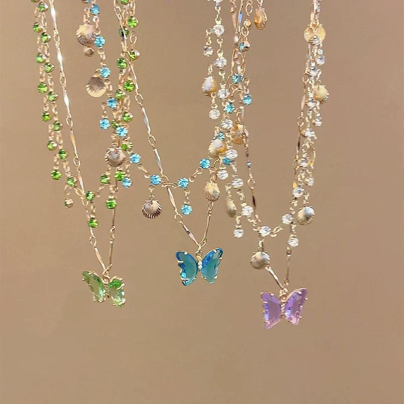 Romantic Crystal Butterfly Necklace For Women Girls Simple Shiny Zircon Imitation Pearl Choker Clavicle Chain New Fashion Jewelry
Romantic Crystal Butterfly Necklace For Women Girls Simple Shiny Zircon Imitation Pearl Choker Clavicle Chain New Fashion Jewelry