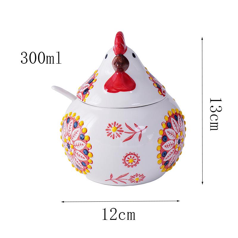 Hand-painted Ceramic Seasoning Jars Set with Lids and Spoons - Moisture-proof Condiment, Salt, and Lard Storage Containers
Hand-painted Ceramic Seasoning Jars Set with Lids and Spoons - Moisture-proof Condiment, Salt, and Lard Storage Containers