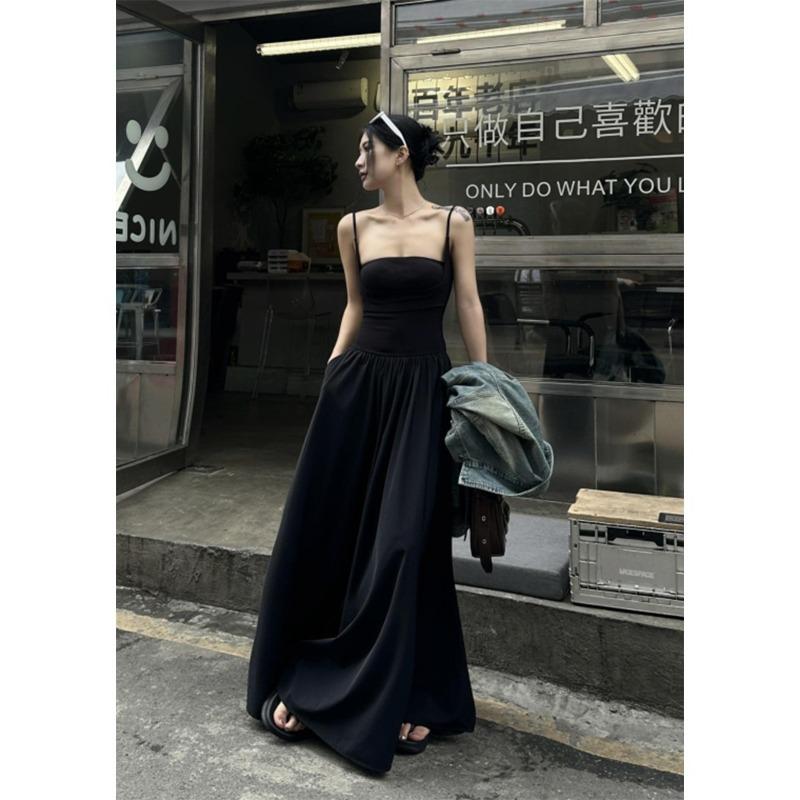 High-end black suspender dress women s summer French Hepburn gentle wind seaside vacation super good-looking long skirt XL чорний
High-end black suspender dress women s summer French Hepburn gentle wind seaside vacation super good-looking long skirt XL чорний