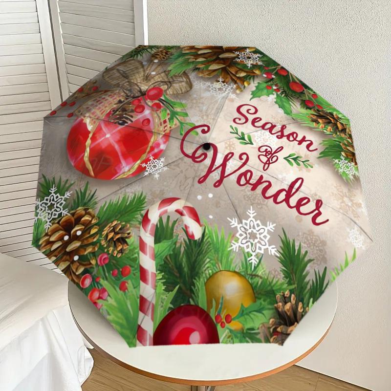 1pc Season of Wonder Christmas Ornament Umbrella with Plastic Handle,Suitable for All Seasons Home Travel Outdoor UmbrellaDD170
1pc Season of Wonder Christmas Ornament Umbrella with Plastic Handle,Suitable for All Seasons Home Travel Outdoor UmbrellaDD170