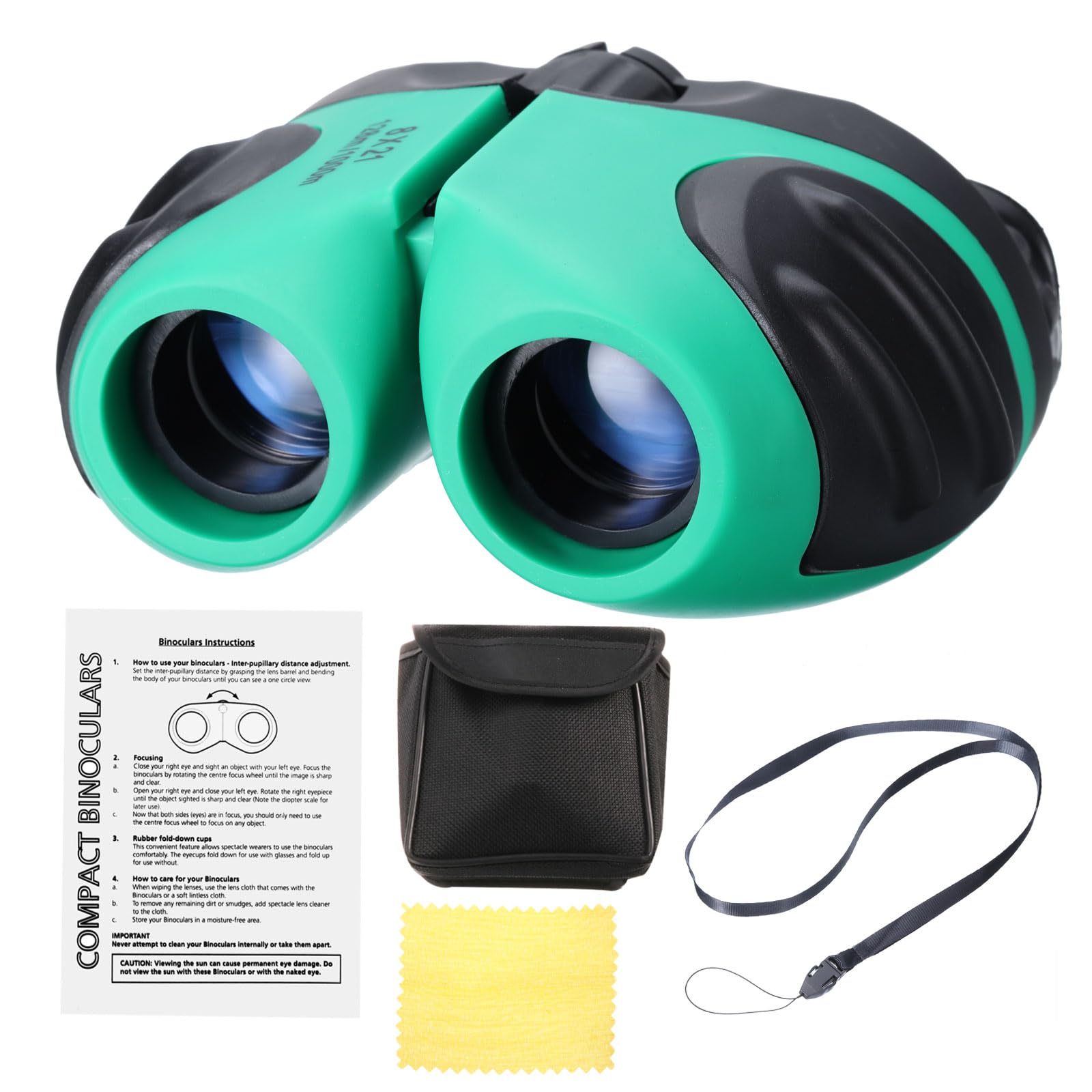 PATIKIL 8x21 Binoculars Set Shock Resistant Small Compact Folding Telescope Ideal for Bird Outdoor Travel Green - - Watching, Hiking, Camping, -
PATIKIL 8x21 Binoculars Set Shock Resistant Small Compact Folding Telescope Ideal for Bird Outdoor Travel Green - - Watching, Hiking, Camping, -