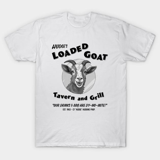 Мужская черная футболка с принтом Hudge S Loaded Goat Tavern And Grill Печать на трансферной бумаге без вырезания Хлопковая футболка S белый
Мужская черная футболка с принтом Hudge S Loaded Goat Tavern And Grill Печать на трансферной бумаге без вырезания Хлопковая футболка S белый