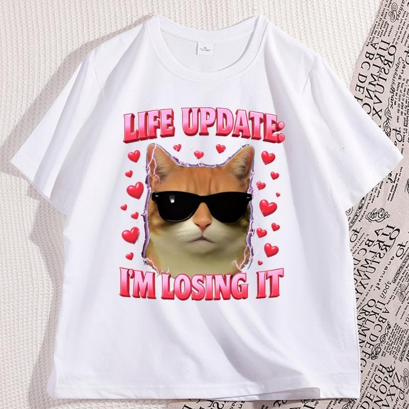 Life Update Im Losing It TShirt Funny Cat Graphic Round Neck Tshirt Streetwear Women Clothing Summer Aesthetic Clothes S
Life Update Im Losing It TShirt Funny Cat Graphic Round Neck Tshirt Streetwear Women Clothing Summer Aesthetic Clothes S