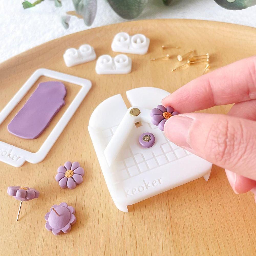 Mini Stud Post Embedding Tool Silicone Polymer Clay Tools Polymer Clay Molds Set for Clay Jewelry
Mini Stud Post Embedding Tool Silicone Polymer Clay Tools Polymer Clay Molds Set for Clay Jewelry