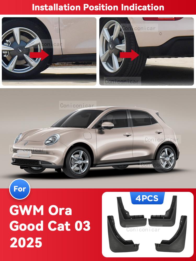 For GWM ORA Good Funky Cat 03 2025 Mud Flaps Splash Guard Mudguards MudFlaps Front Rear Fender Car Protector Accessories
For GWM ORA Good Funky Cat 03 2025 Mud Flaps Splash Guard Mudguards MudFlaps Front Rear Fender Car Protector Accessories