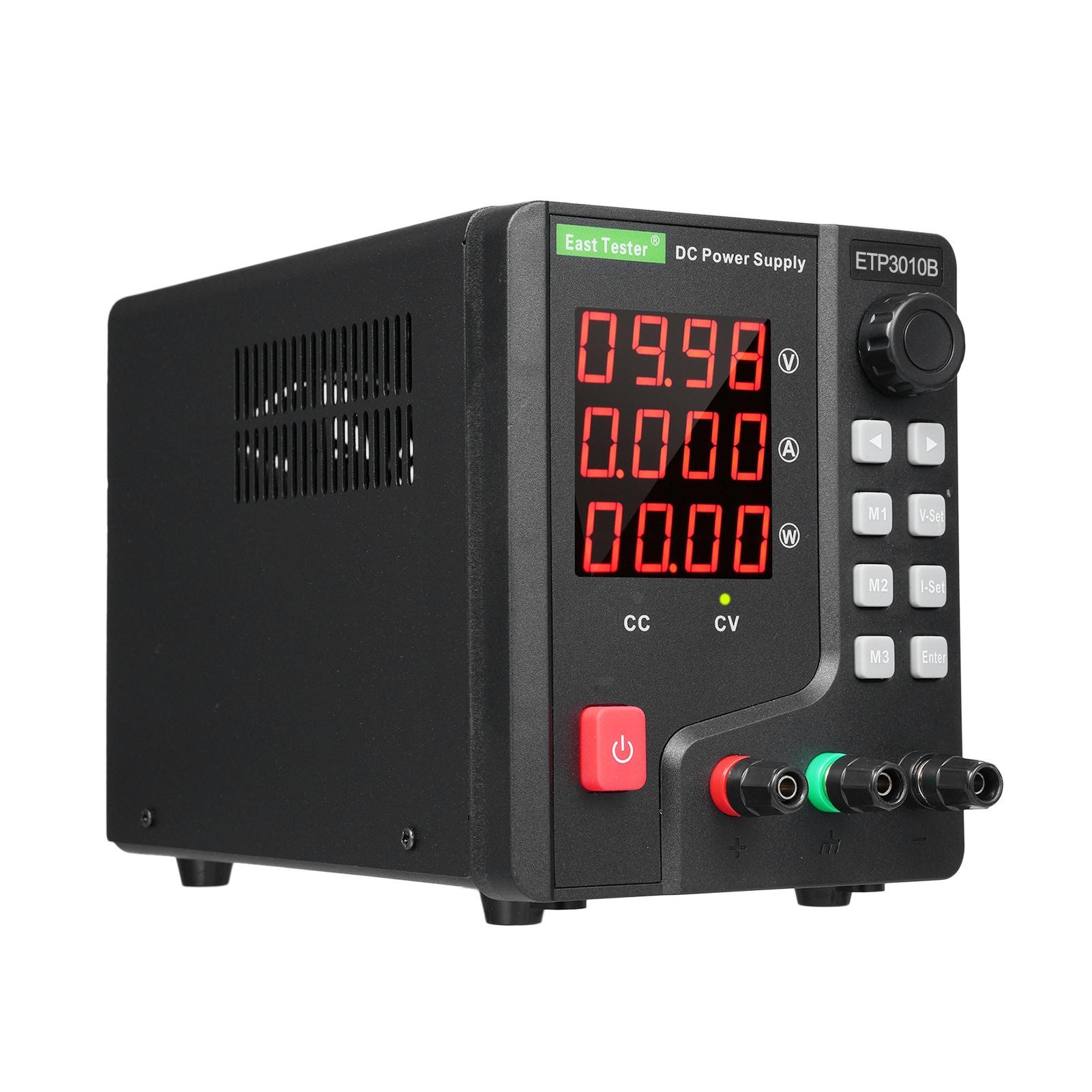 East Tester ETP3010B Регулируемый источник питания постоянного тока 300 Вт, 30 В, 10 А, одноканальный, регулируемый постоянный ток
East Tester ETP3010B Регулируемый источник питания постоянного тока 300 Вт, 30 В, 10 А, одноканальный, регулируемый постоянный ток