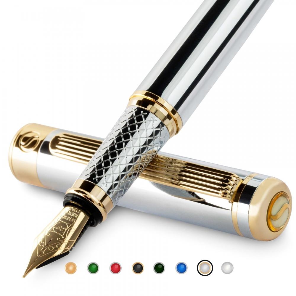 Перьевая ручка Scriveiner Premium Premium Silver Chesty and Beauty+24K Gold
Перьевая ручка Scriveiner Premium Premium Silver Chesty and Beauty+24K Gold